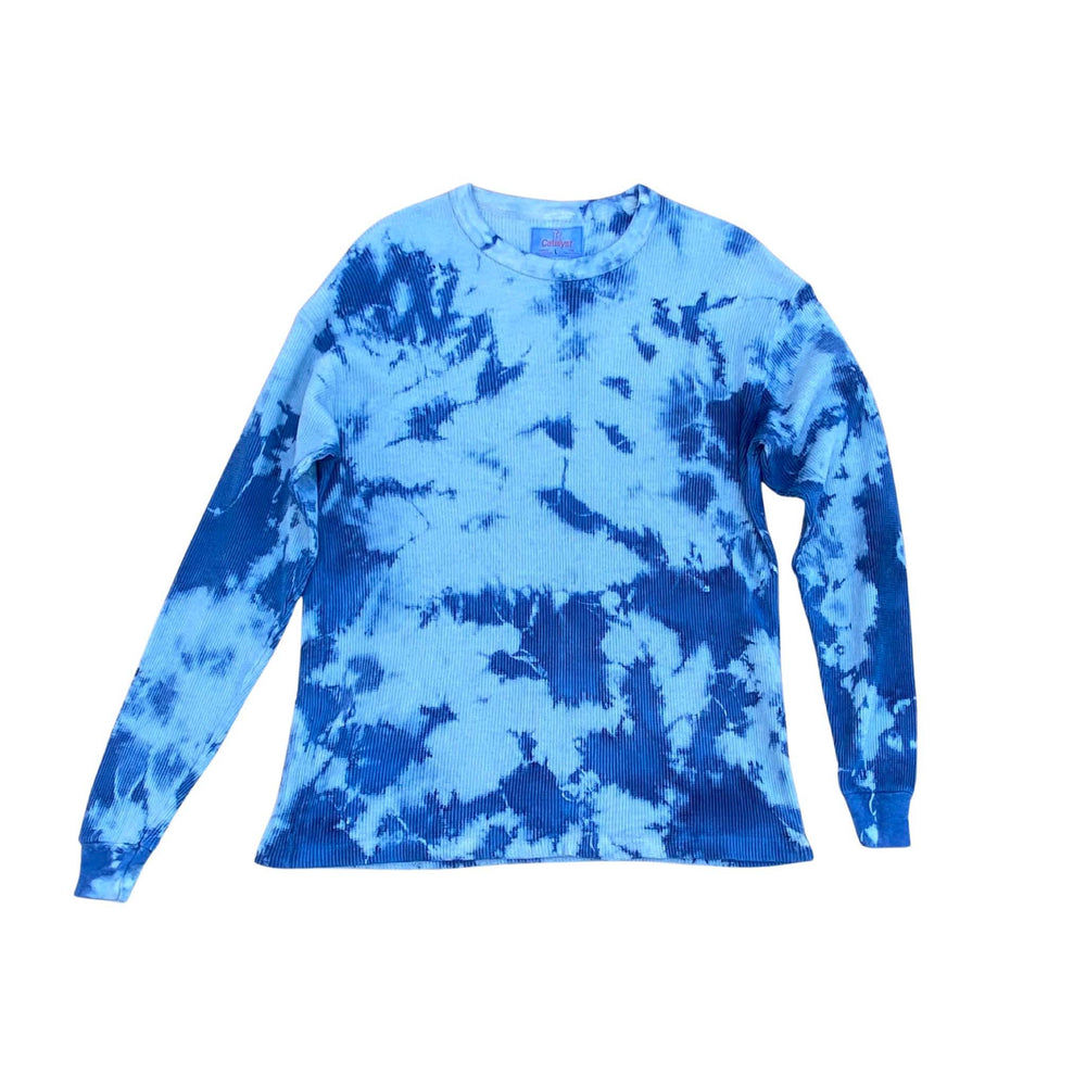 Organic Cotton Thermal - Indigo Fractal [L]